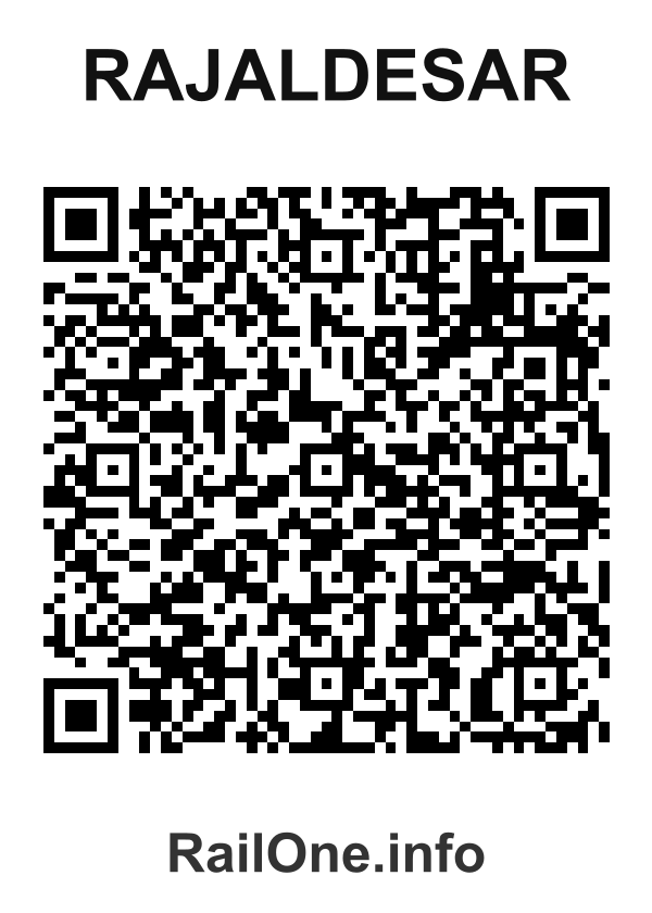 RailOne QR Code for Rajaldesar station