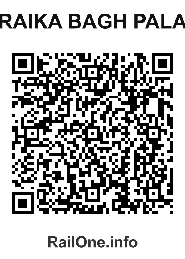 RailOne QR Code for Raika Bagh Pala station