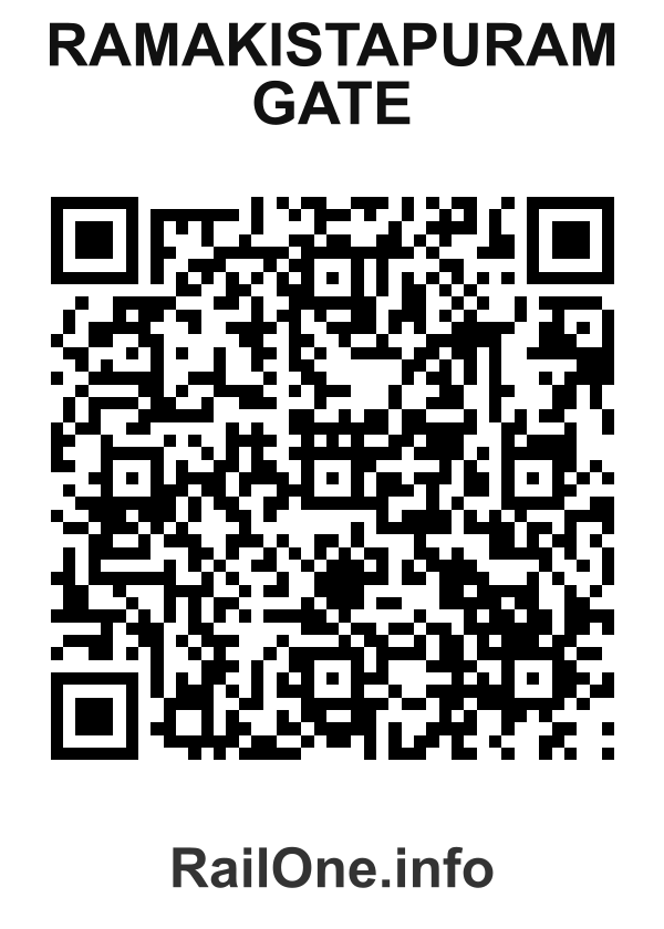 RailOne QR Code for Ramakistapuram Gate station