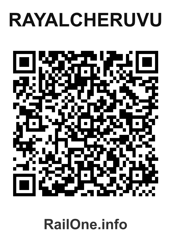 RailOne QR Code for Rayalcheruvu station