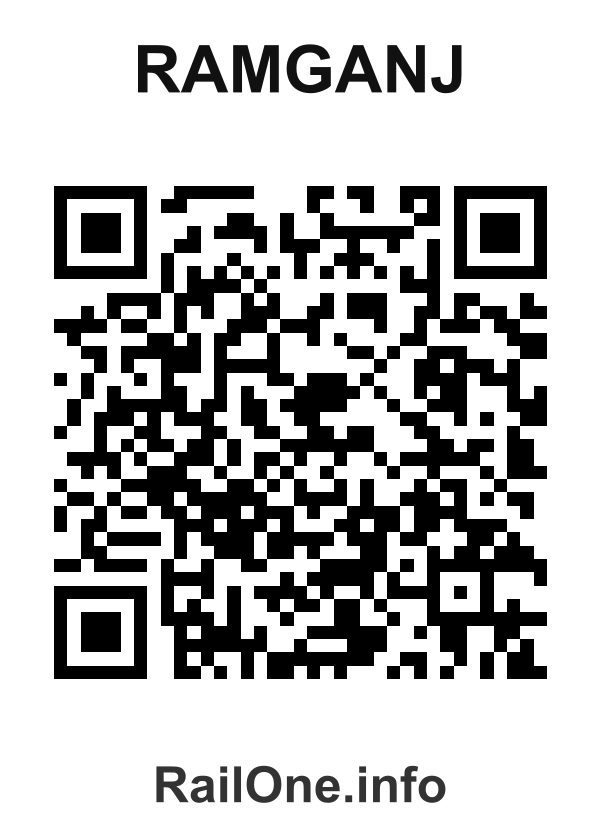 RailOne QR Code for Ramganj station