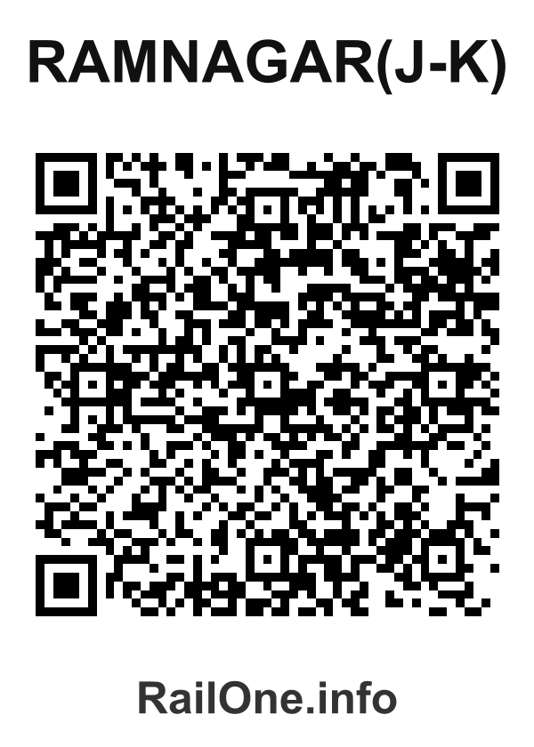 RailOne QR Code for Ramnagar(j-k) station