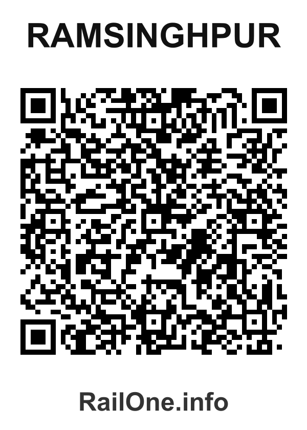 RailOne QR Code for Ramsinghpur station
