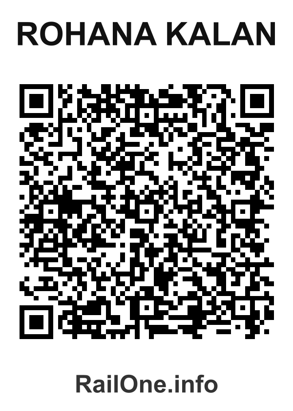 RailOne QR Code for Rohana Kalan station