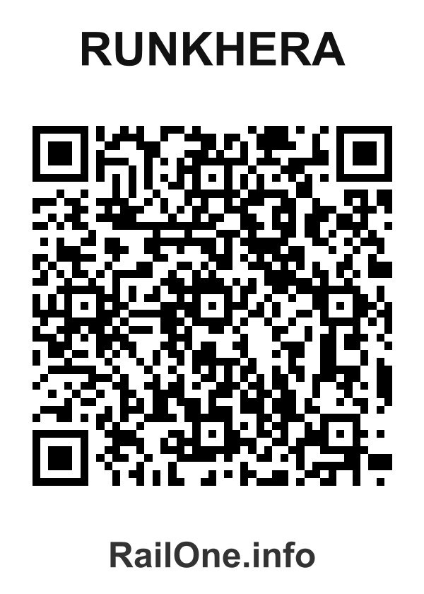 RailOne QR Code for Runkhera station