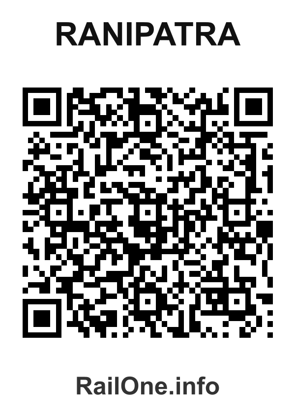 RailOne QR Code for Ranipatra station