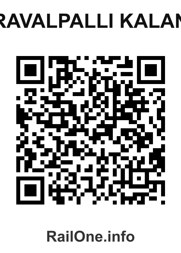 RailOne QR Code for Ravalpalli Kalan station