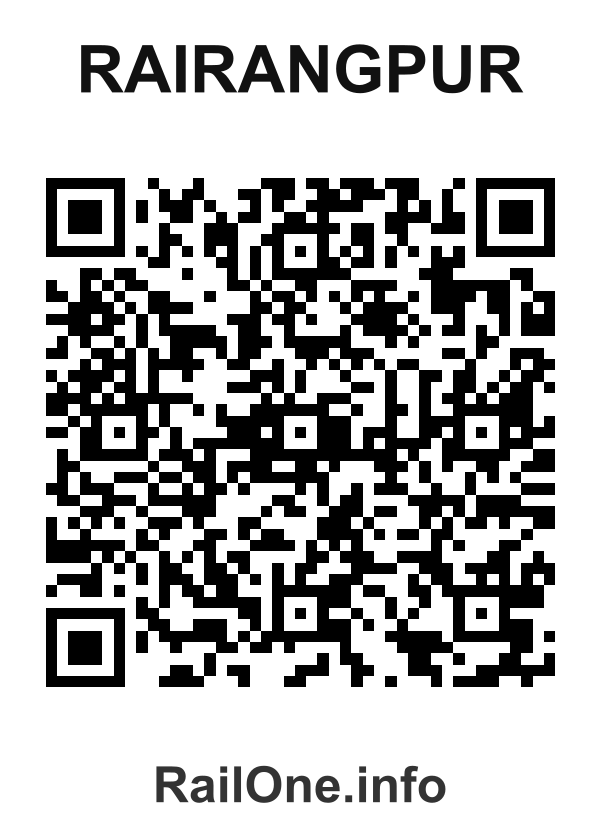 RailOne QR Code for Rairangpur station