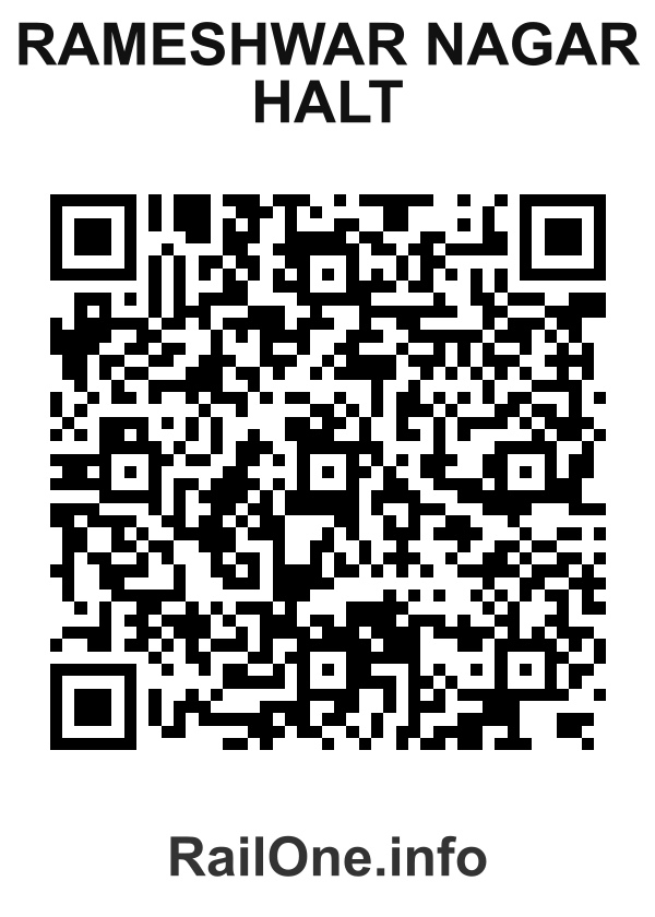 RailOne QR Code for Rameshwar Nagar Halt station