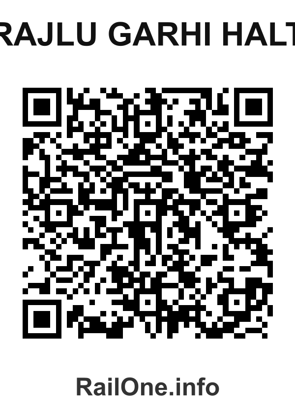 RailOne QR Code for Rajlu Garhi Halt station