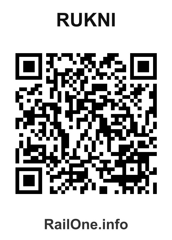 RailOne QR Code for Rukni station