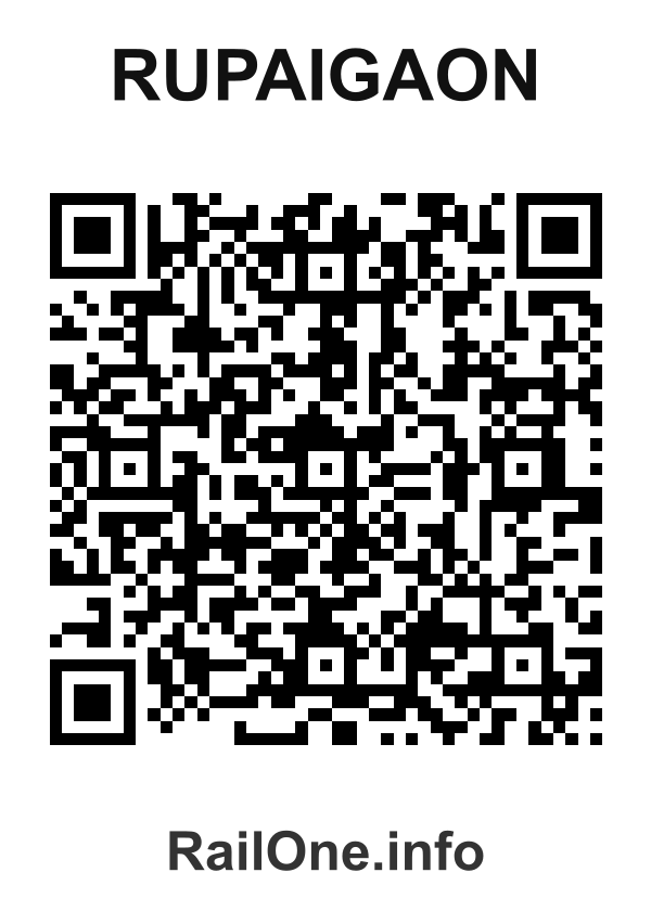 RailOne QR Code for Rupaigaon station