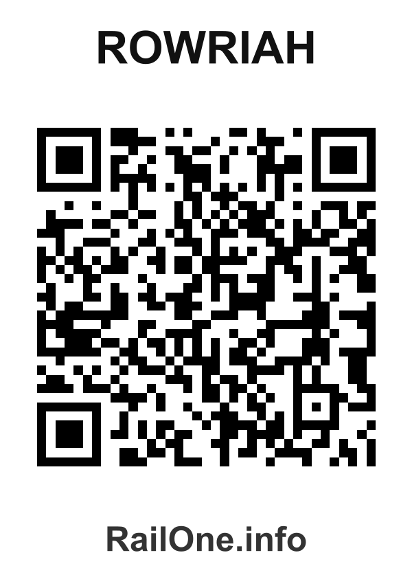 RailOne QR Code for Rowriah station
