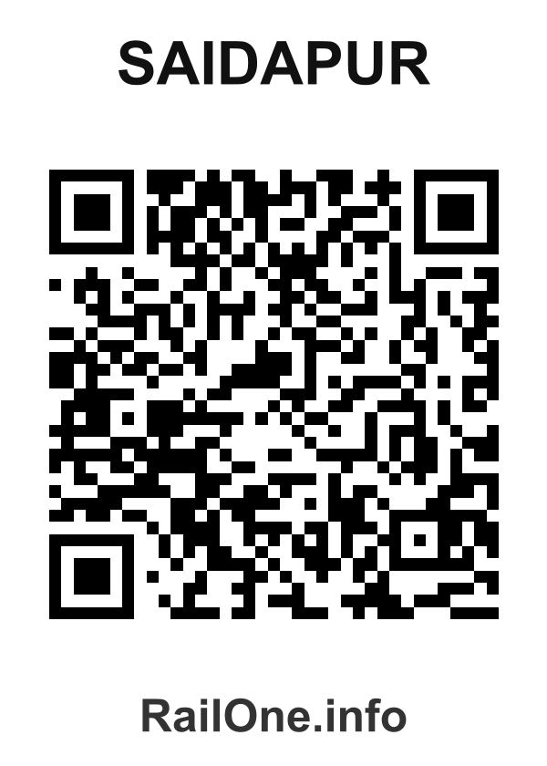 RailOne QR Code for Saidapur station