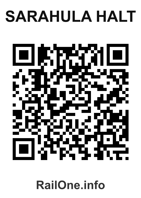 RailOne QR Code for Sarahula Halt station