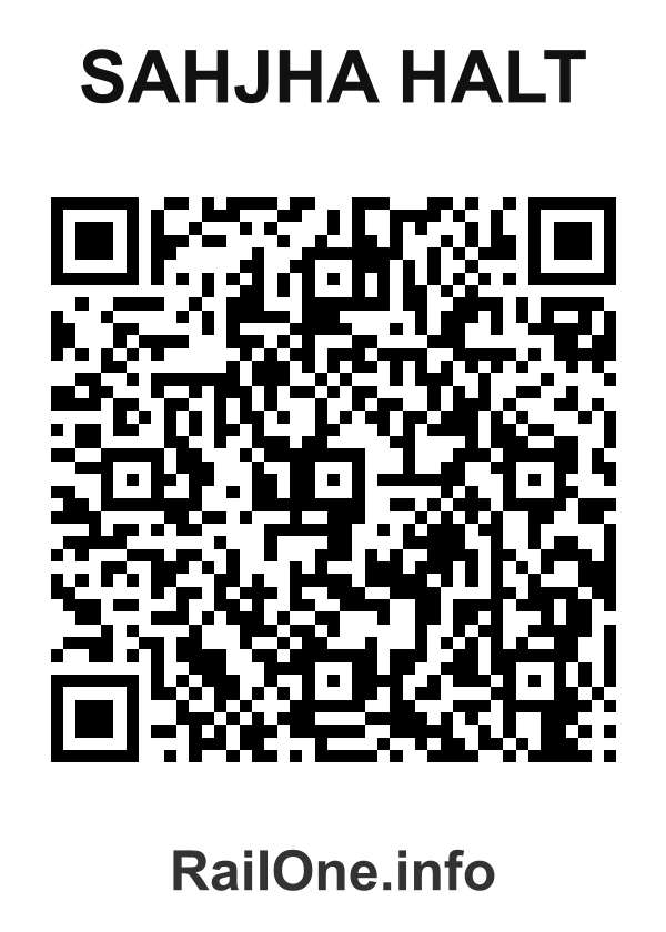 RailOne QR Code for Sahjha Halt station