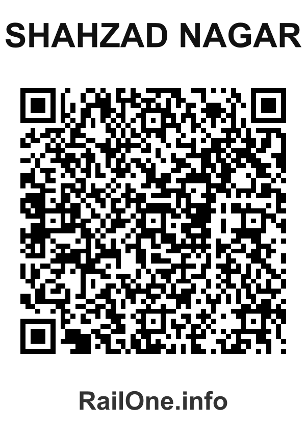 RailOne QR Code for Shahzad Nagar station