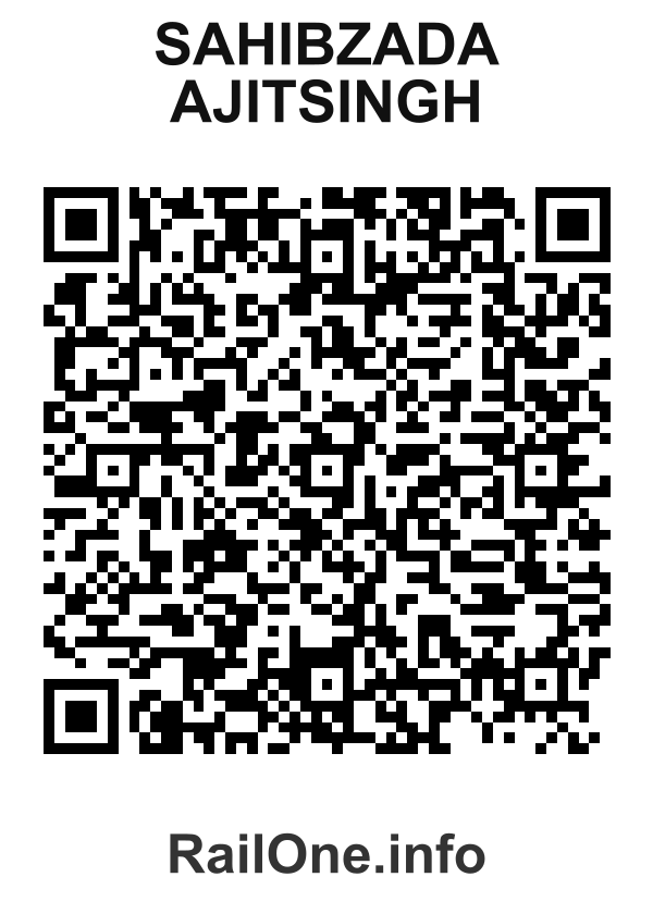 RailOne QR Code for Sahibzada Ajitsingh station