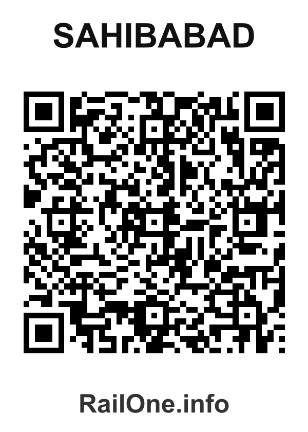 RailOne QR Code for Sahibabad station