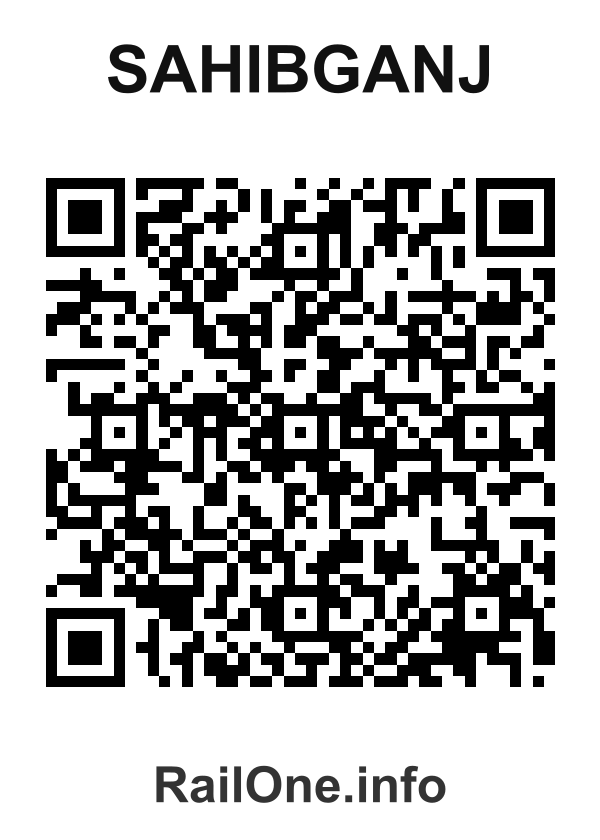 RailOne QR Code for Sahibganj station
