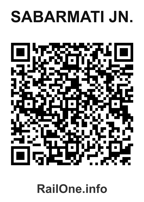 RailOne QR Code for Sabarmati Jn. station