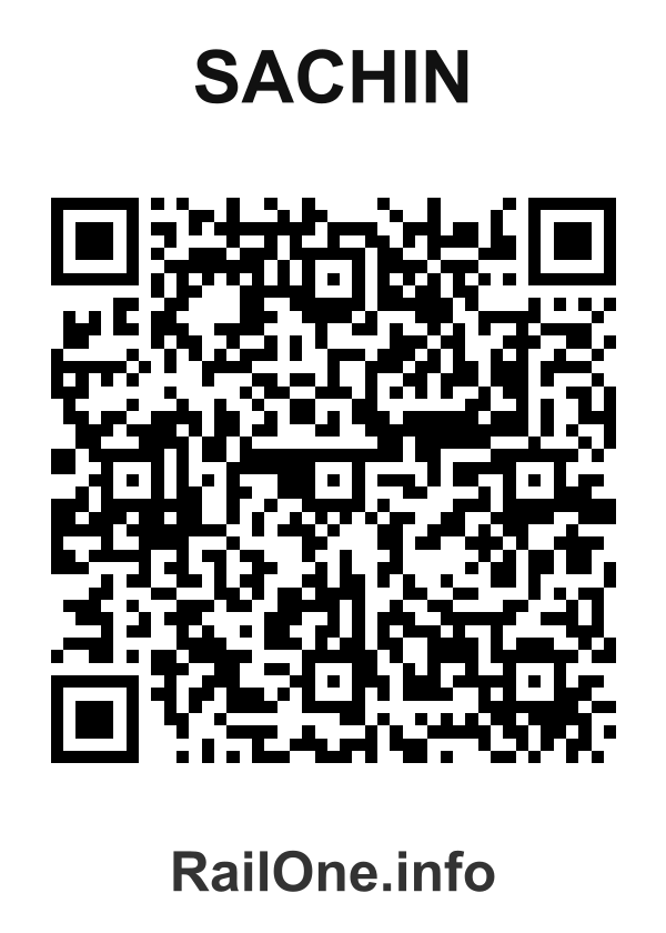RailOne QR Code for Sachin station