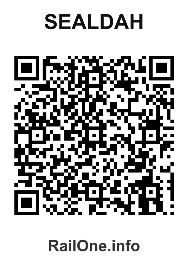 RailOne QR Code for Sealdah station