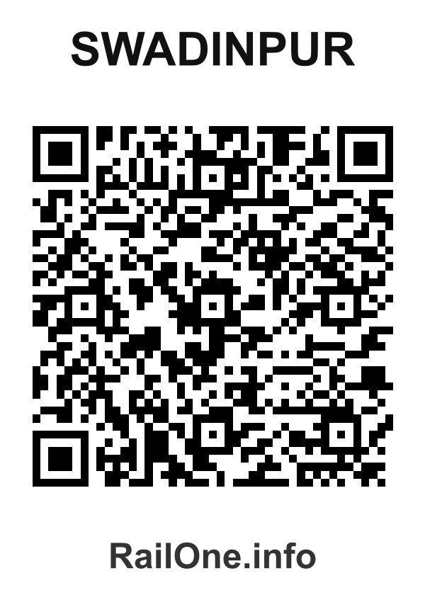 RailOne QR Code for Swadinpur station