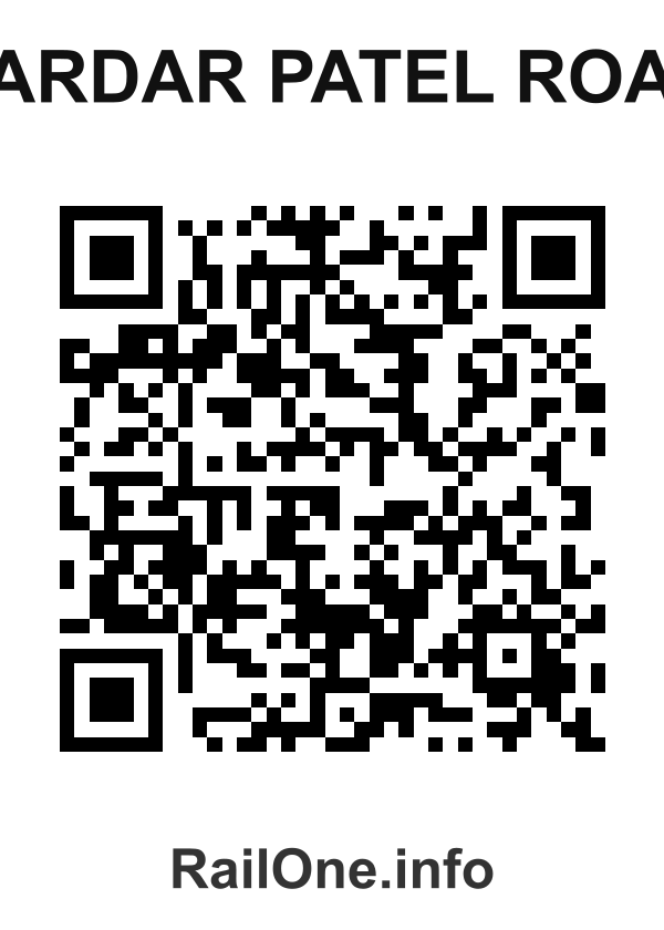 RailOne QR Code for Sardar Patel Road station