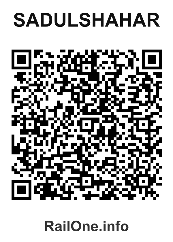 RailOne QR Code for Sadulshahar station