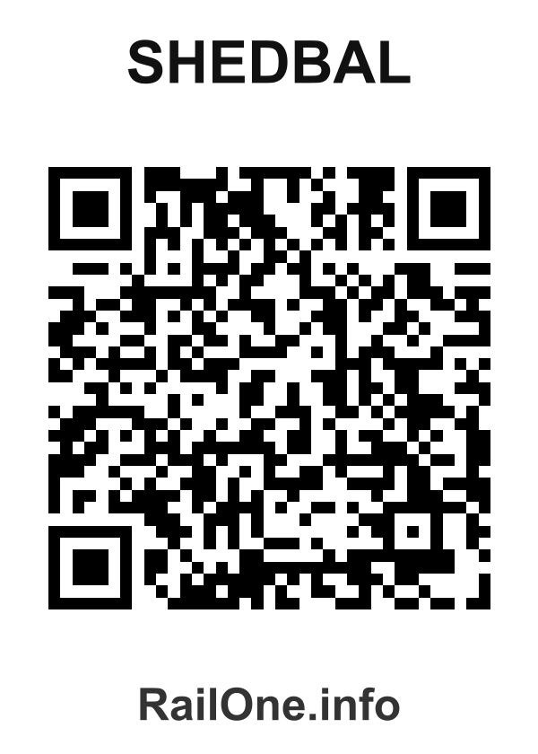 RailOne QR Code for Shedbal station