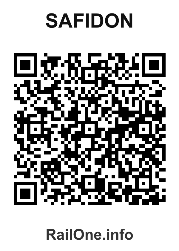 RailOne QR Code for Safidon station