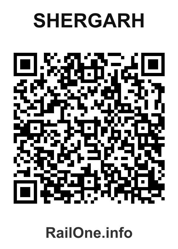 RailOne QR Code for Shergarh station