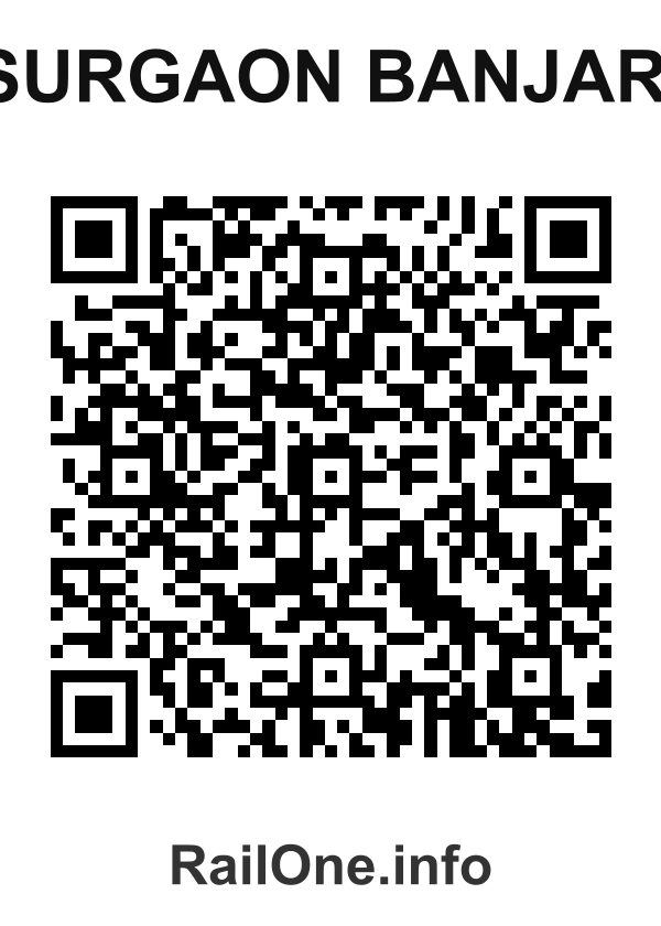 RailOne QR Code for Surgaon Banjari station