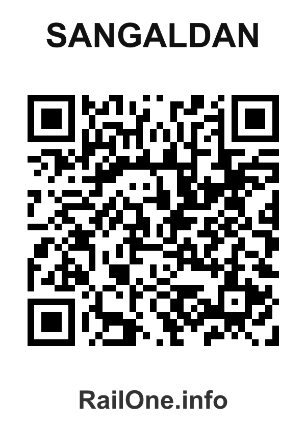RailOne QR Code for Sangaldan station