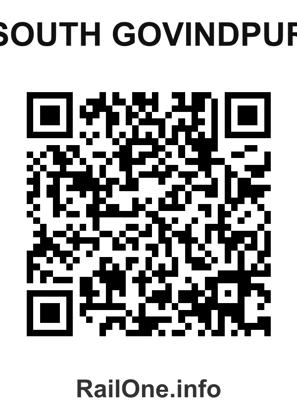 RailOne QR Code for South Govindpur station