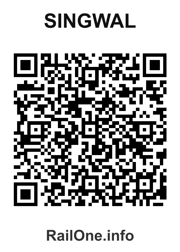 RailOne QR Code for Singwal station