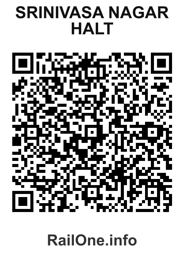 RailOne QR Code for Srinivasa Nagar Halt station