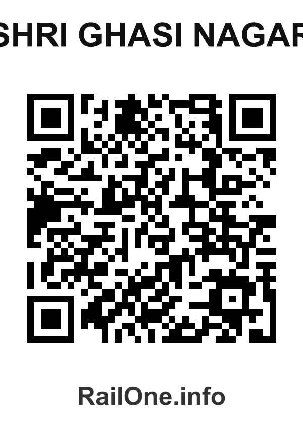 RailOne QR Code for Shri Ghasi Nagar station