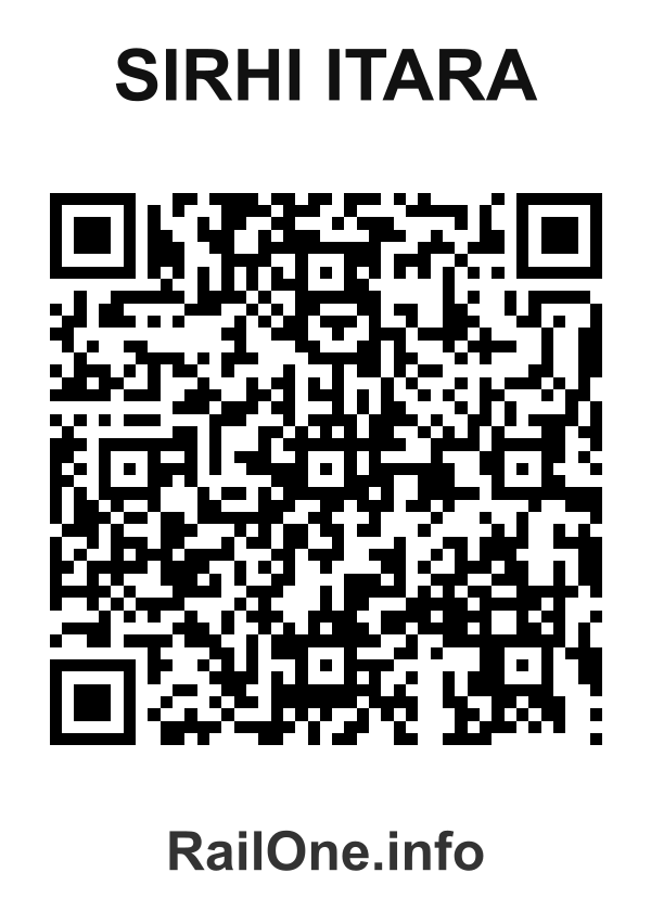 RailOne QR Code for Sirhi Itara station