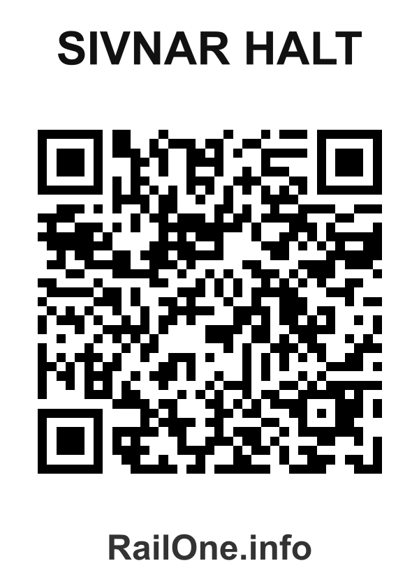 RailOne QR Code for Sivnar Halt station