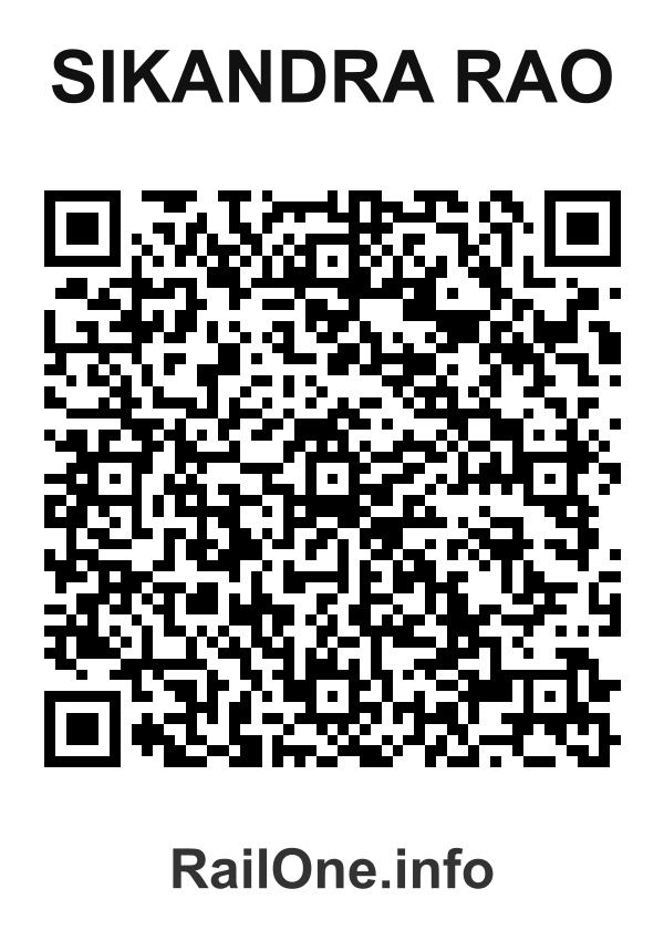 RailOne QR Code for Sikandra Rao station