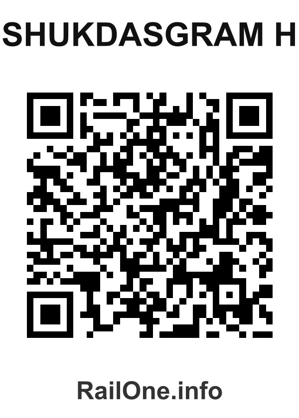 RailOne QR Code for Shukdasgram H station