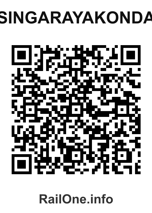 RailOne QR Code for Singarayakonda station