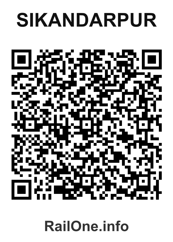 RailOne QR Code for Sikandarpur station