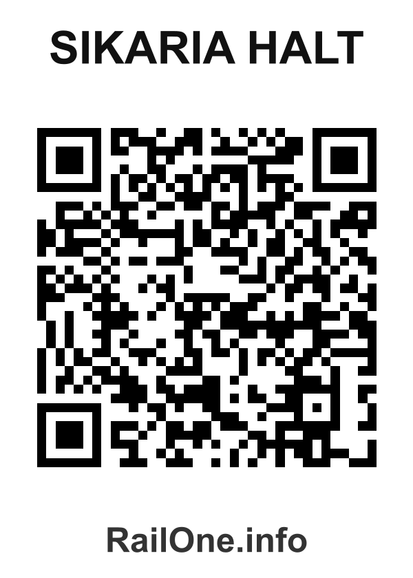 RailOne QR Code for Sikaria Halt station