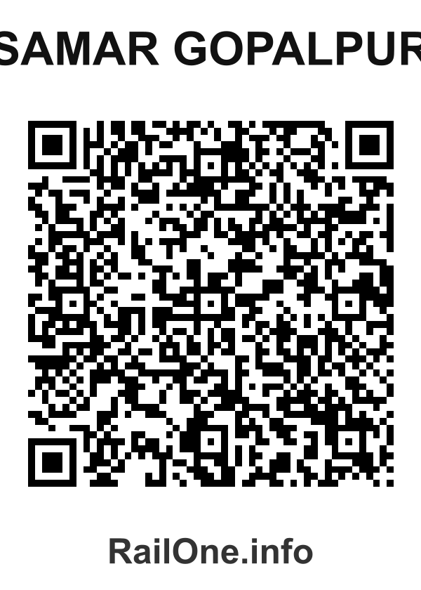 RailOne QR Code for Samar Gopalpur station