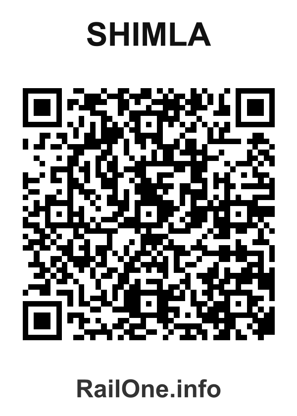 RailOne QR Code for Shimla station