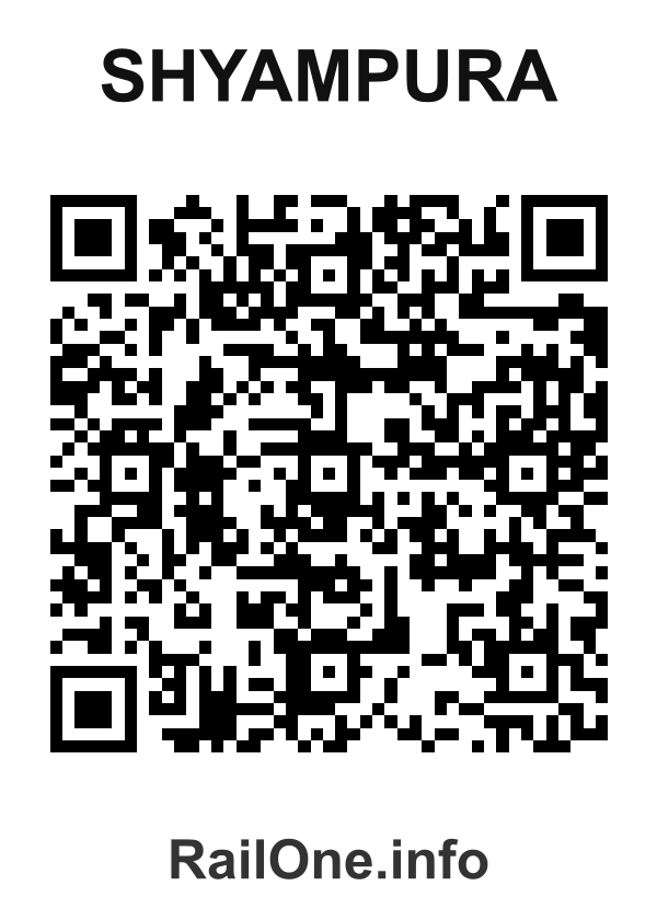 RailOne QR Code for Shyampura station