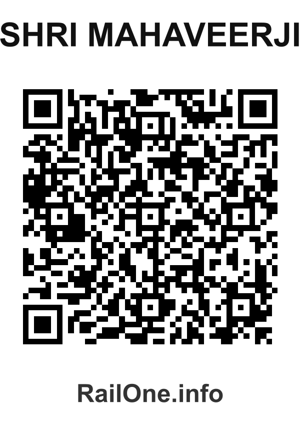RailOne QR Code for Shri Mahaveerji station